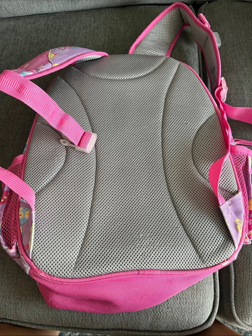Pottery Barn Kids Pink Bird Print Backpack - Small